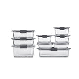 Rubbermaid Brilliance Glass Containers – Clean Eating Made Simple, Stain-Resistant Lids