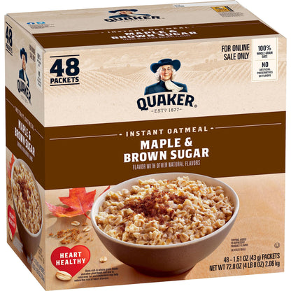 Quaker Immunity Instant Oatmeal – Quick School Morning Family Breakfast, 32 Single-Serve Packets with Real Fruit Pieces