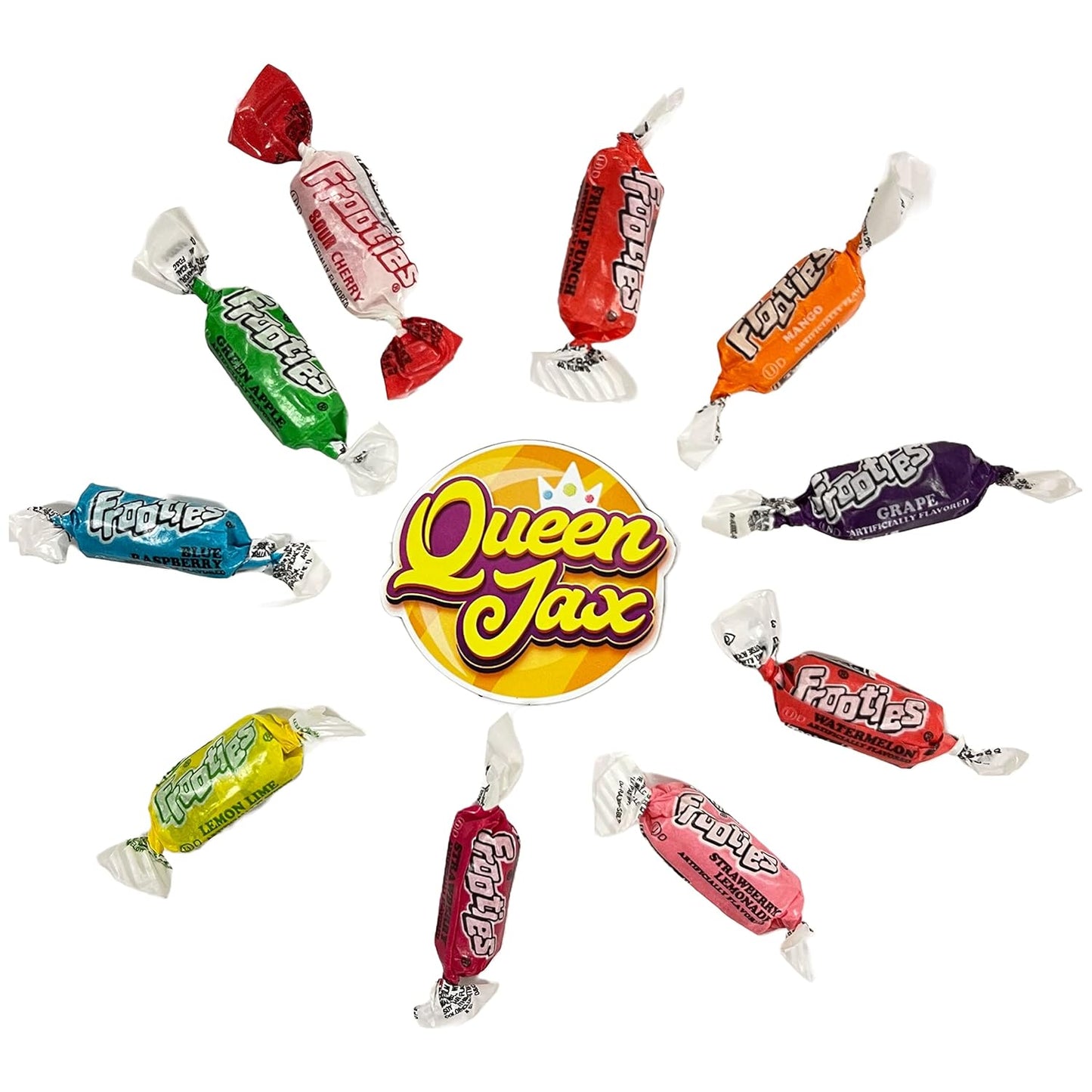 Queen Jax Fruities 10 Flavors 4 LB Bulk Candy – Holiday Gift Basket Filler and Stocking Stuffer for Kids and Teens