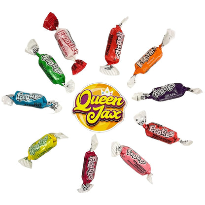 Queen Jax Fruities 10 Flavors 4 LB Bulk Candy – Holiday Gift Basket Filler and Stocking Stuffer for Kids and Teens