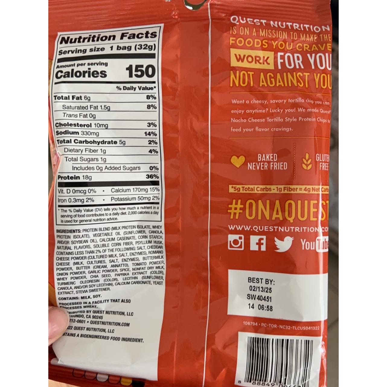 Quest Nutrition Chili Lime Tortilla Style Protein Chips – Low Carb Single Serve Chips for Post-Workout Self-Care