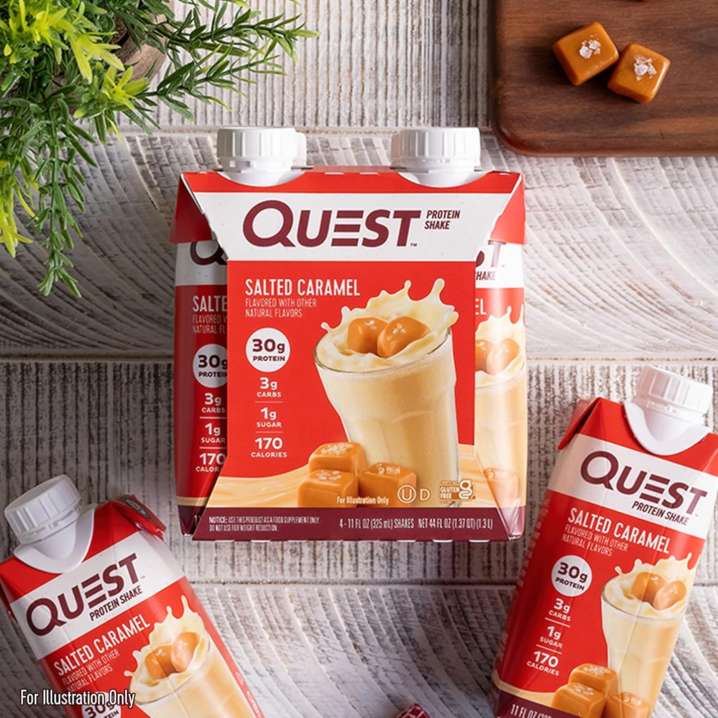 Quest Nutrition Salted Caramel Protein Shake – Productivity Fuel for Home Office and Back-to-Back Meetings, 30g Protein