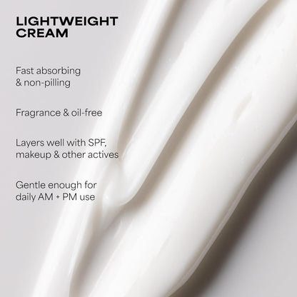 quick-absorbing lightweight texture that layers well under spf and other products