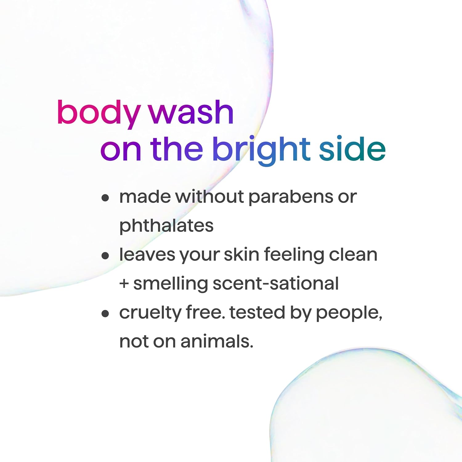 quick-lathering gel texture that rinses clean with no residue