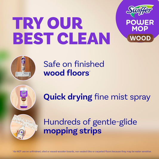 quickdry lemon-scented wood floor cleaning solution (dries 2x faster than mr. clean all purpose cleaner)