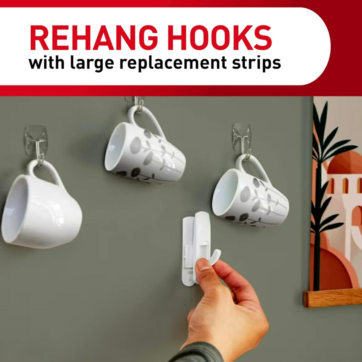 rated to hold up to 3 lb when paired with command medium hooks
