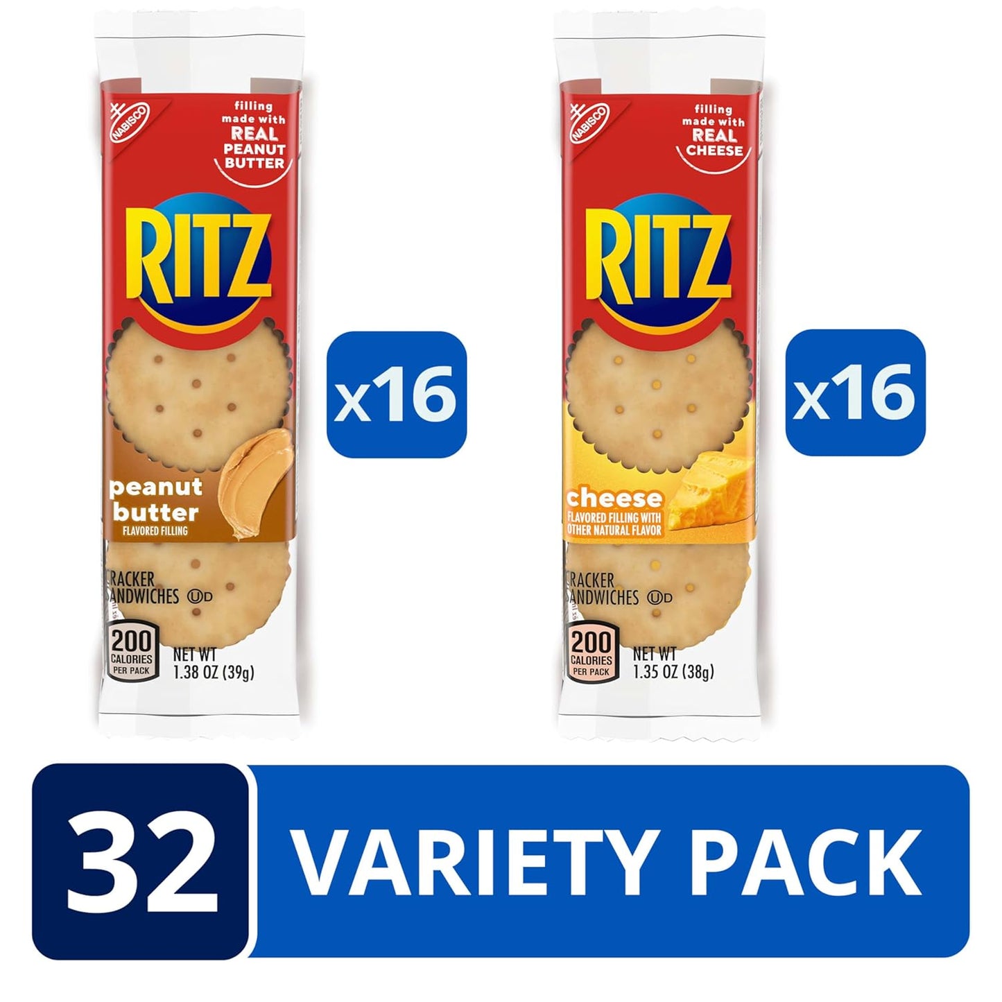 real cheese and real peanut butter fillings