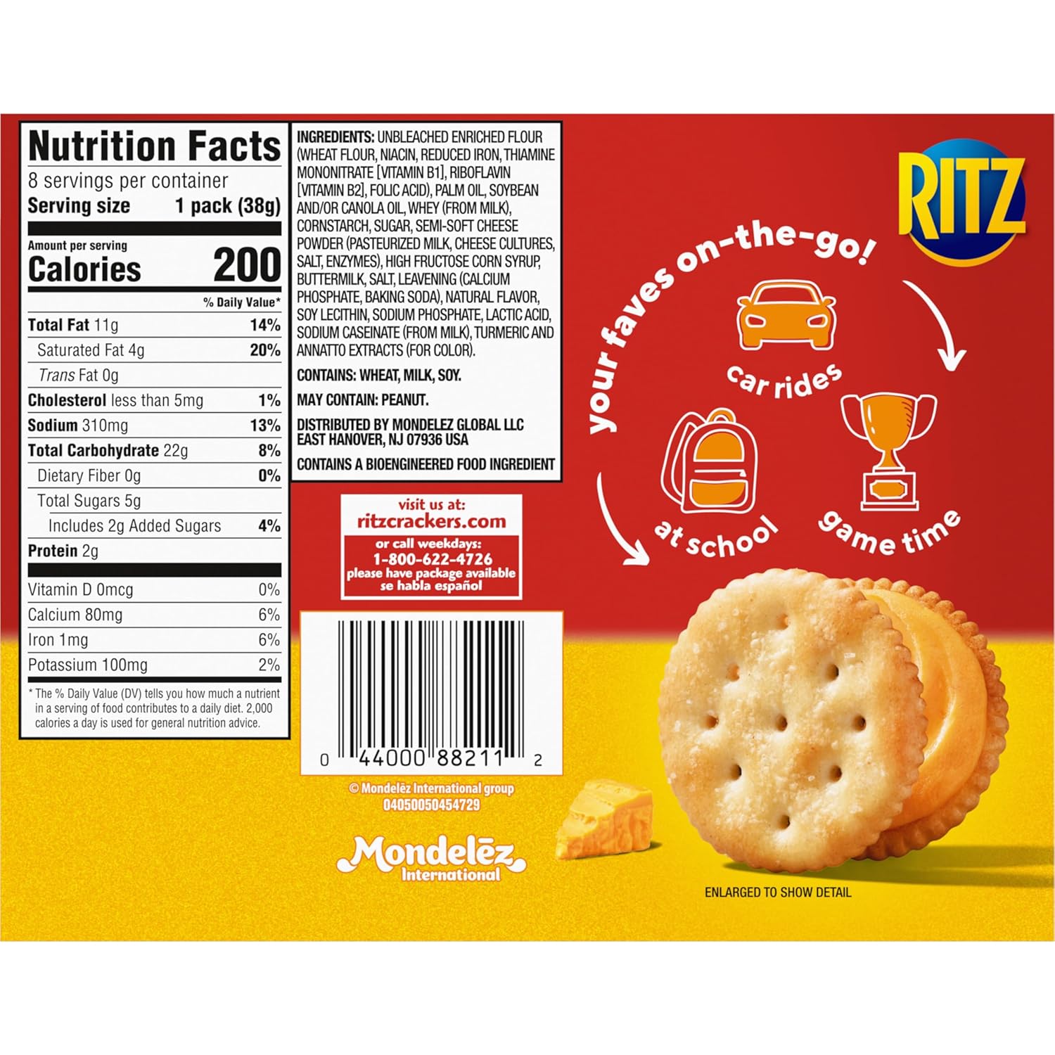 real cheese filling made with pasteurized milk and cheese cultures