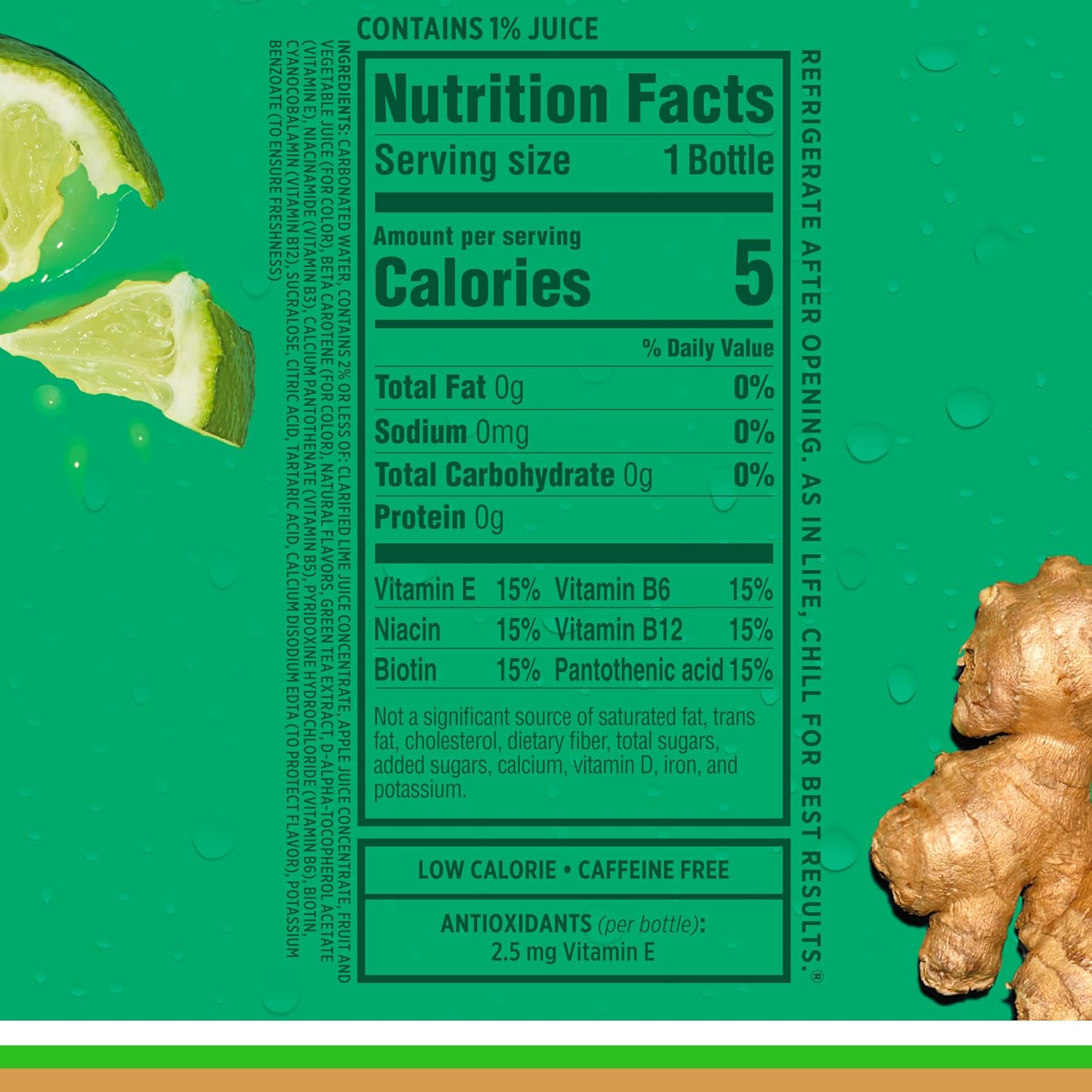 real clarified lime and apple juice concentrate for flavor