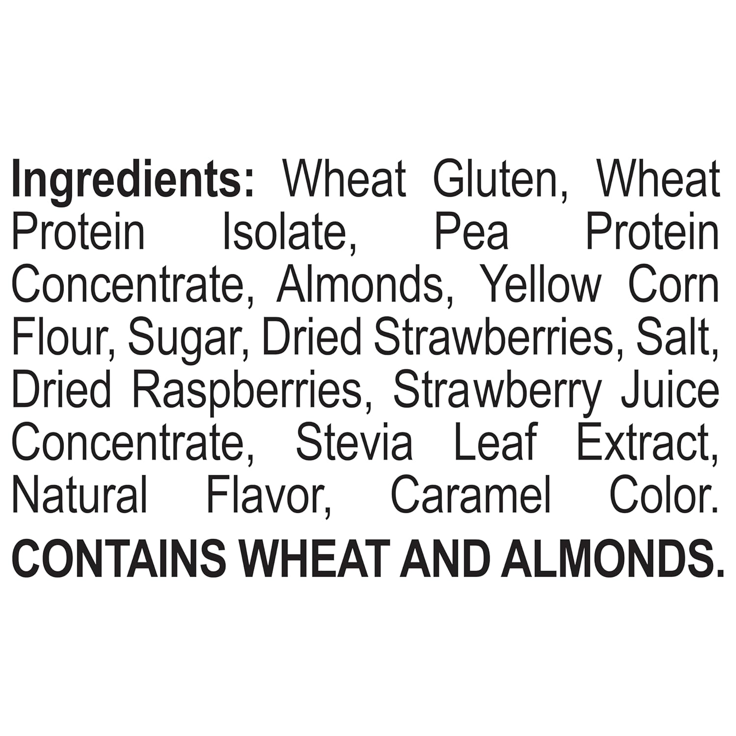 real dried strawberries, raspberries, and whole almonds for visible fruit-and-nut content