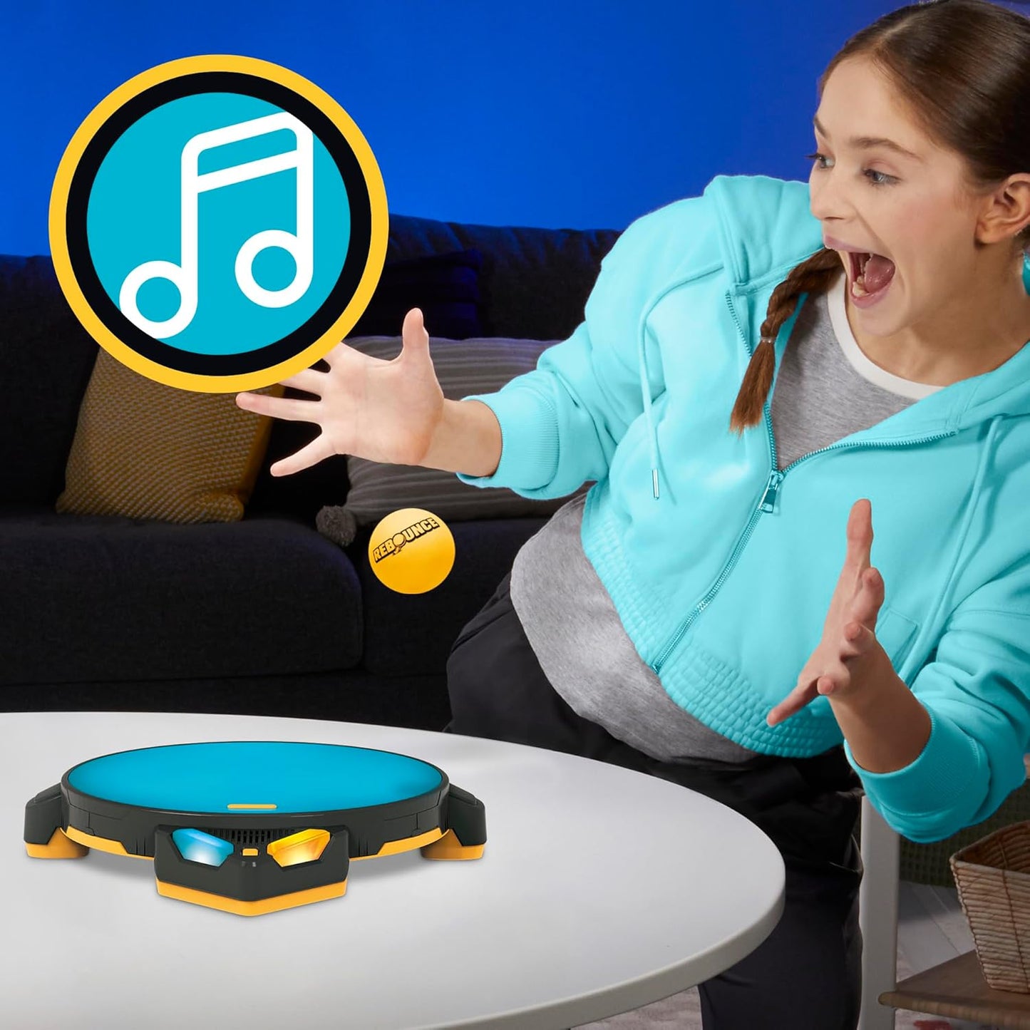 Rebounce Game | Safe Indoor Active Play for Kids Ages 8+ | Soft Foam Ball Tabletop Bouncer for Living Room and Playroom