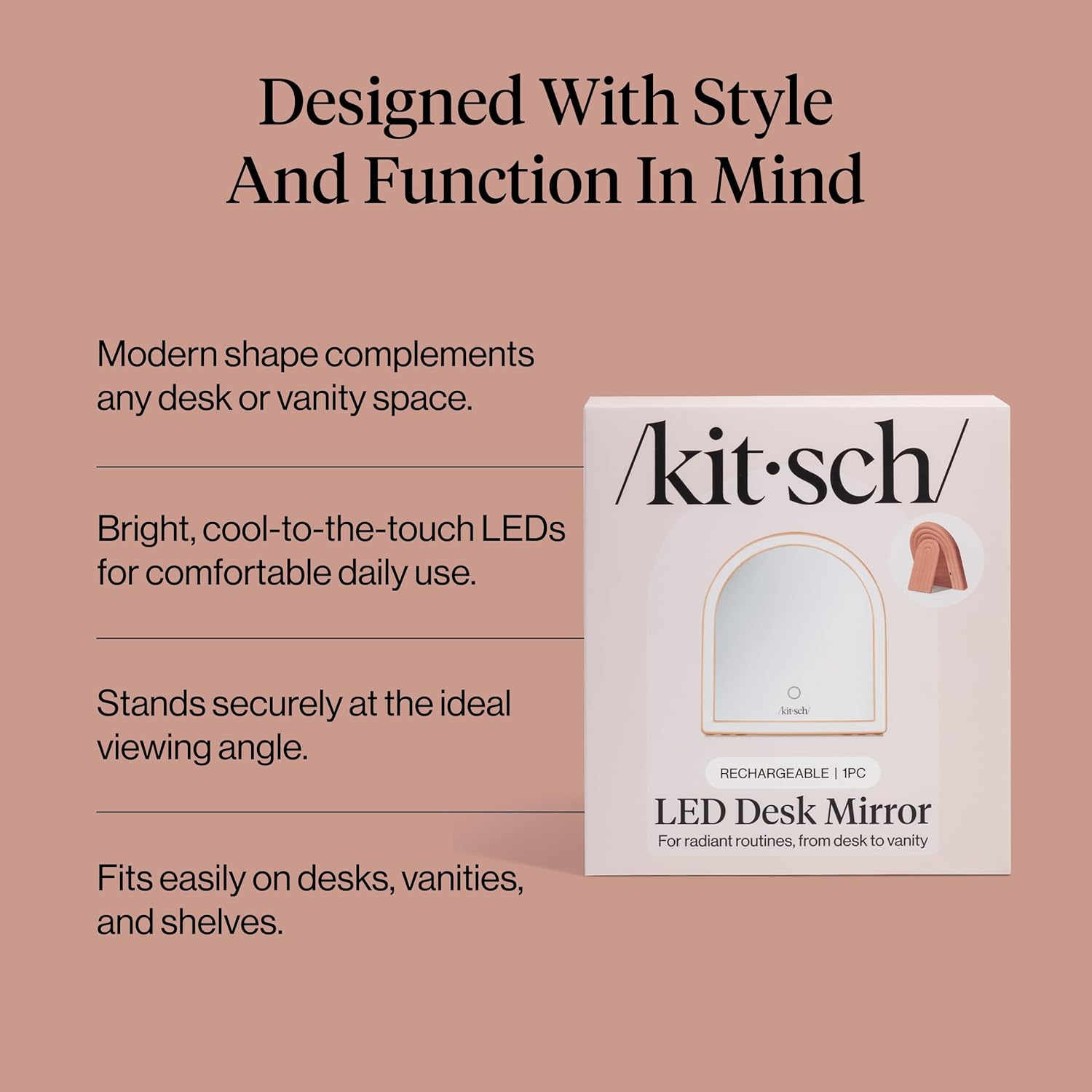 rechargeable battery-powered design (no constant outlet dependency)