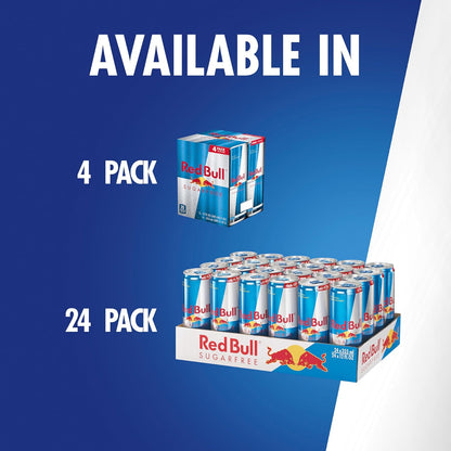 Red Bull Sugar Free Energy Drink – Keto and Calorie-Conscious Pre-Workout Boost, Only 20 Calories, Pack of 24