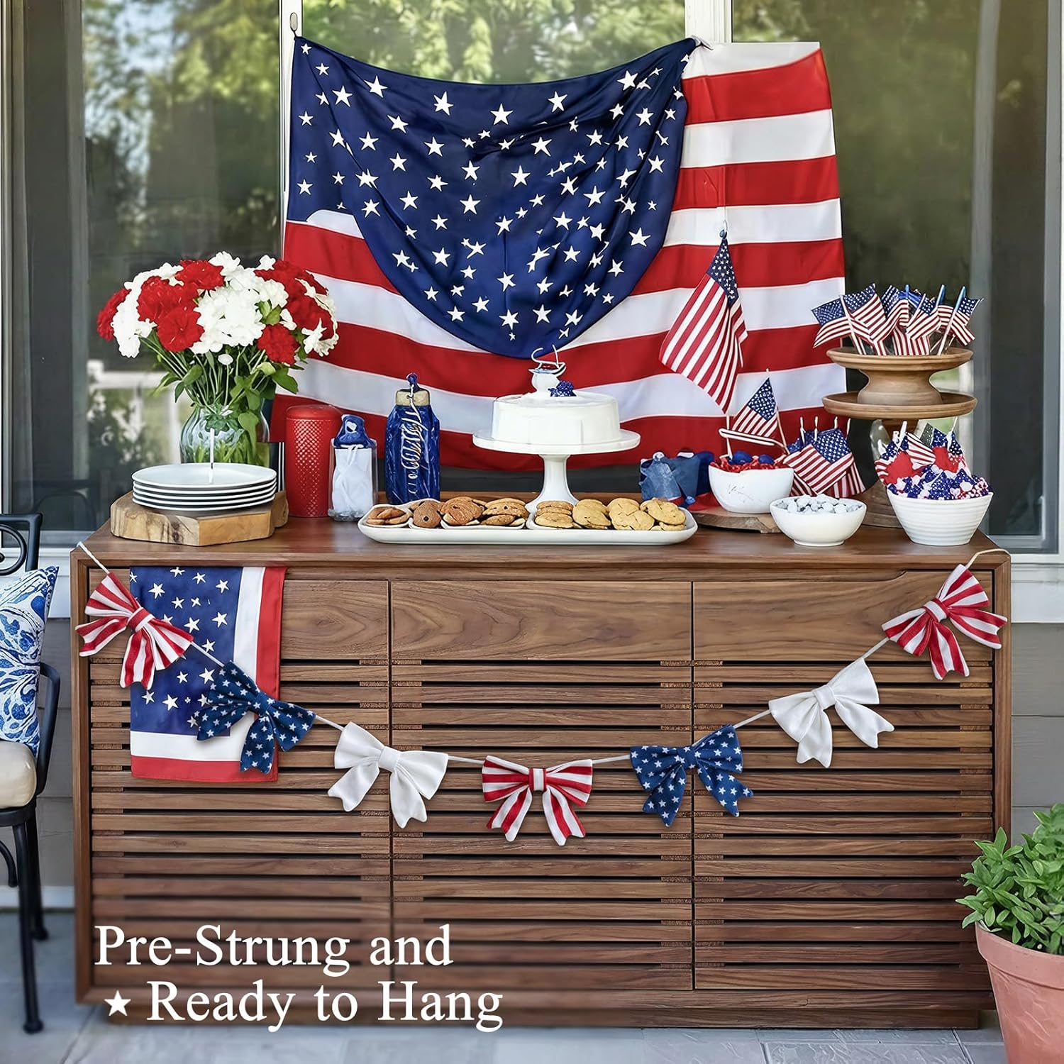 red, white, and blue colorway for instant patriotic visual impact