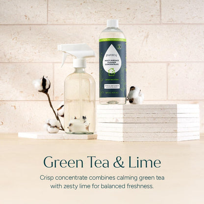 reduces plastic waste by replacing multiple single-use spray bottles with one concentrate