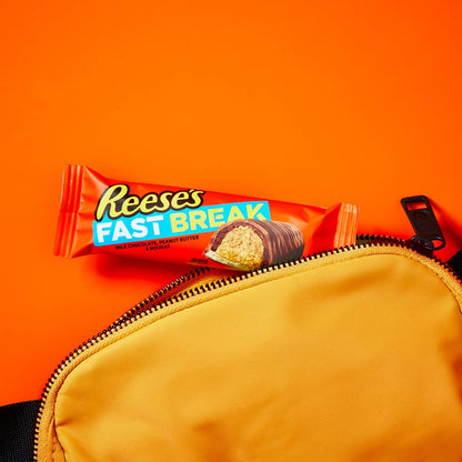 REESE'S FAST BREAK Candy Bars Bulk – Thoughtful Valentine's Day Gift for Her, Individually Wrapped Chocolate Peanut Butter Treats