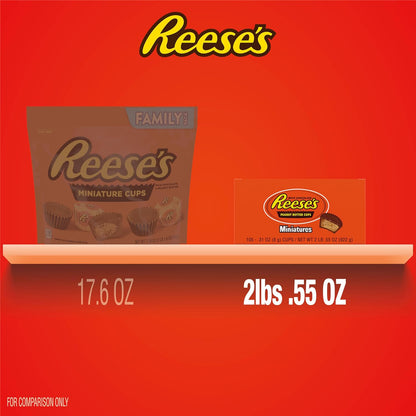 REESE'S Miniatures Milk Chocolate Peanut Butter Cups – Kid-Friendly Lunchbox Treats for School and After-Snack Time (105 Pieces)