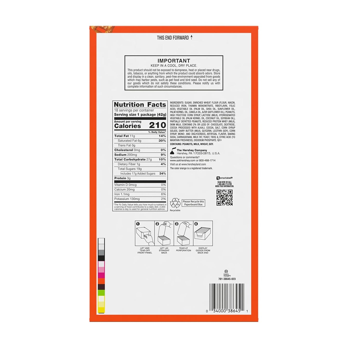 REESE'S TAKE 5 Candy Bars – Holiday Gift for Candy Lovers, 18-Count Gift Pack