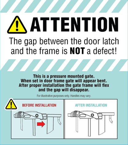 Regalo Portable Baby Gate with Door – Pressure Mounted Indoor-Outdoor Barrier for Doorways, Hallways and Patio Entries
