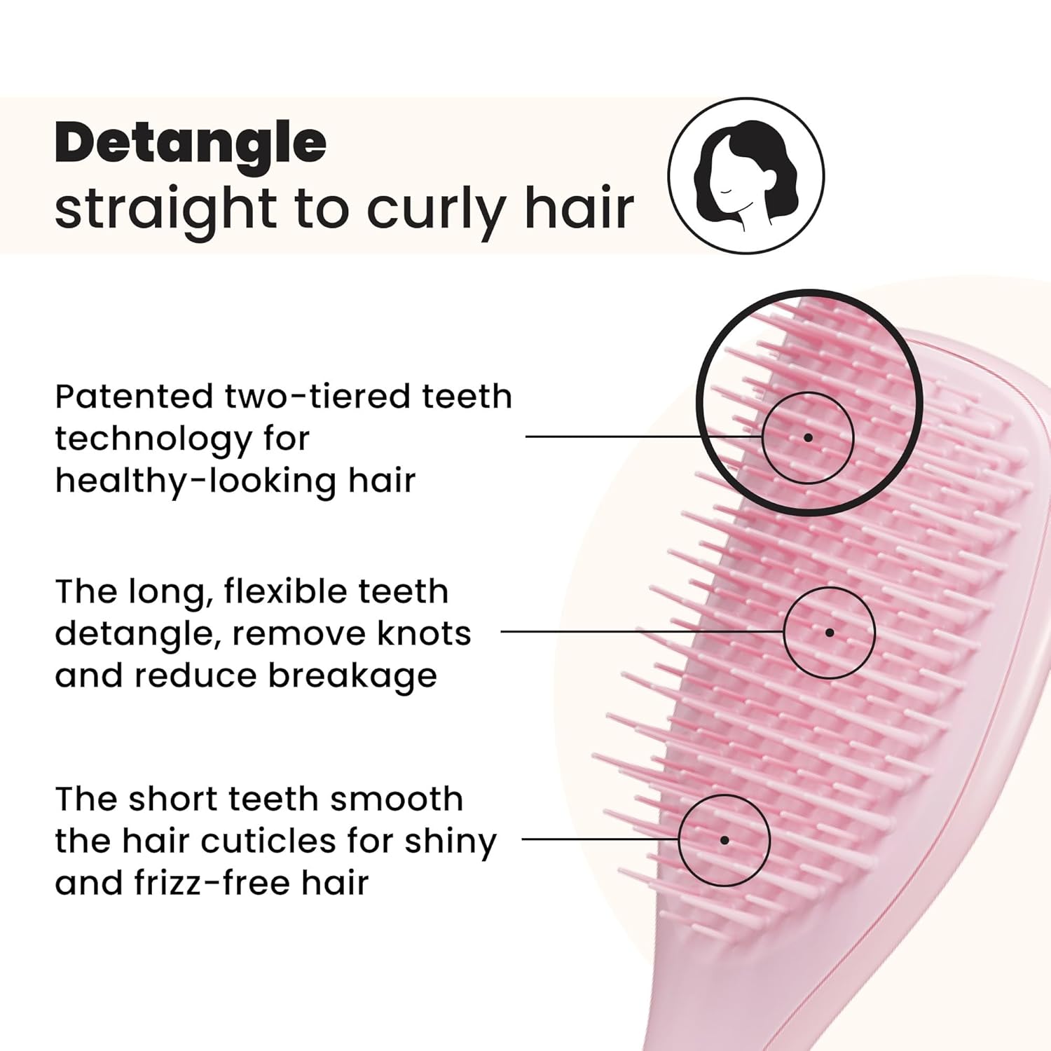 regular-flex teeth calibrated for straight to wavy hair textures