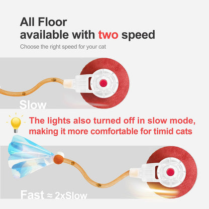 replaceable elastic mesh tail accessory (2 included) that mimics mouse movement
