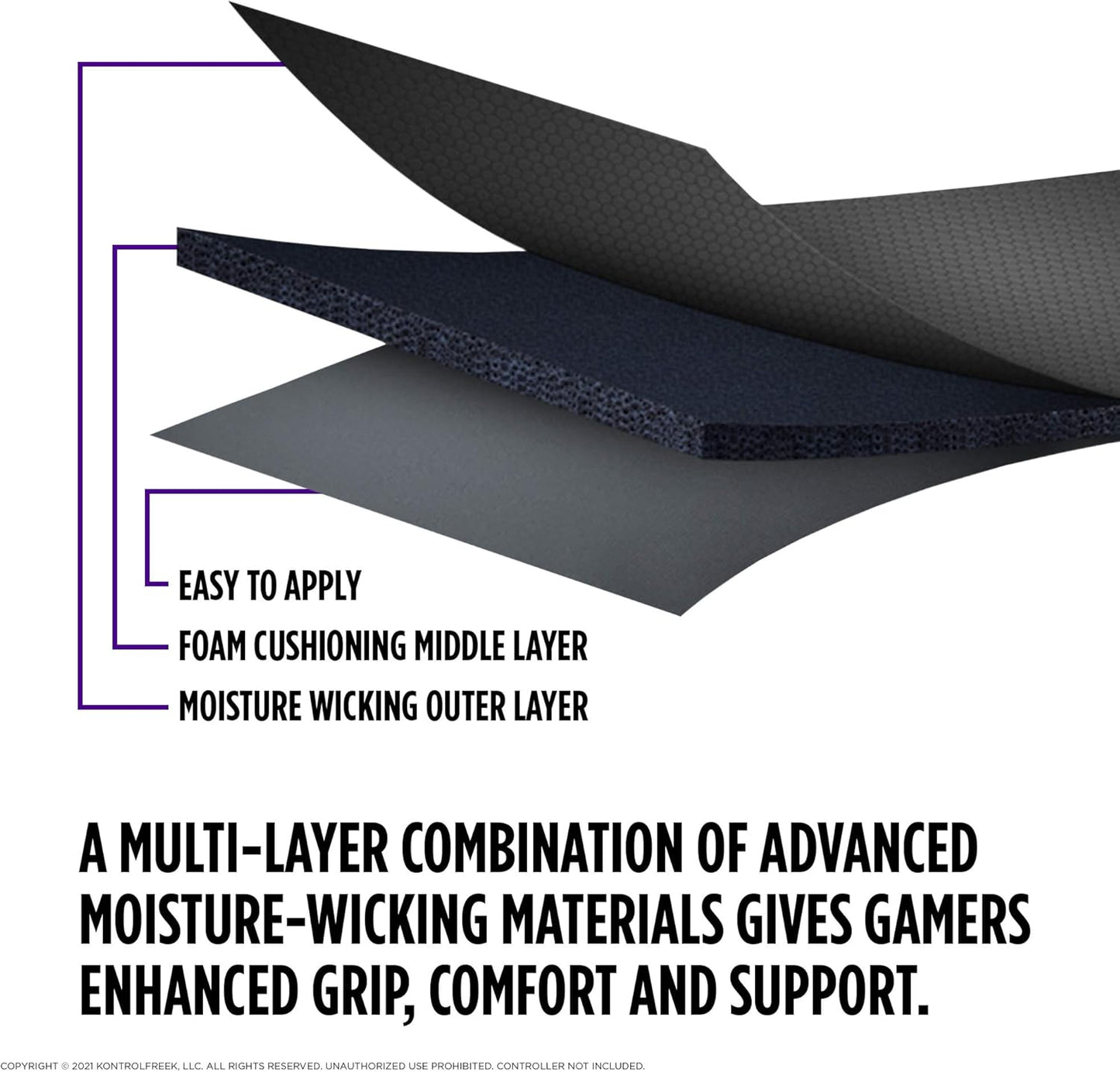 repositionable and removable adhesive that leaves no damage to the controller
