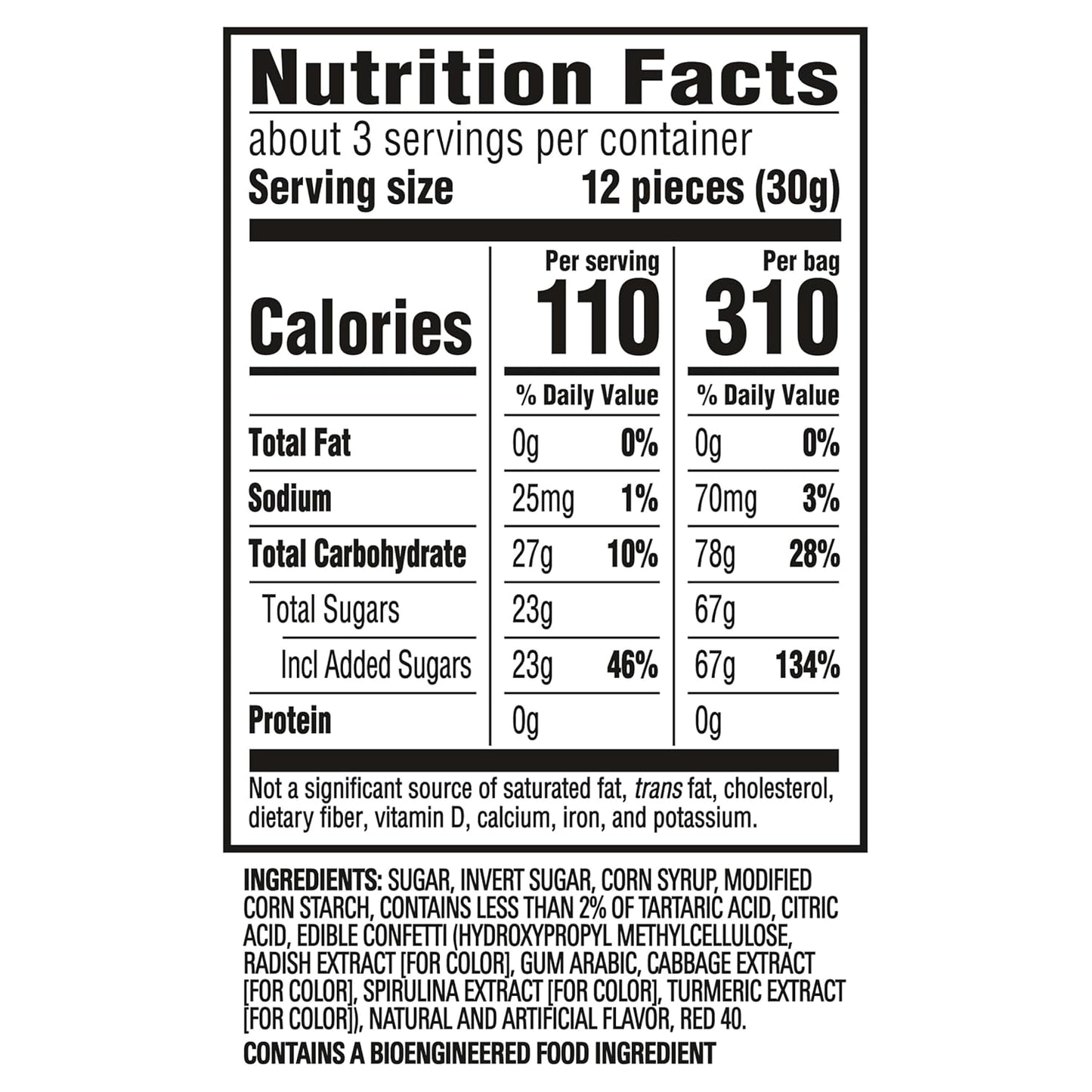resealable bag container type sized for single-event sharing or extended snacking