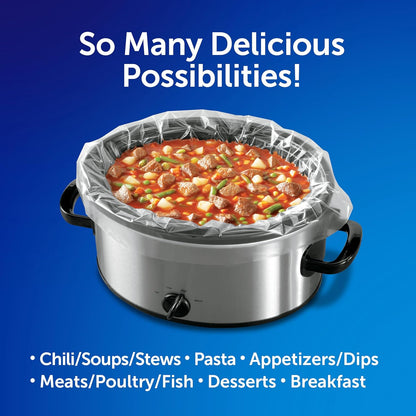 Reynolds Kitchens Slow Cooker Liners – 20-Count Bulk Pack for Working Professionals Who Batch Meal Prep on Weeknights