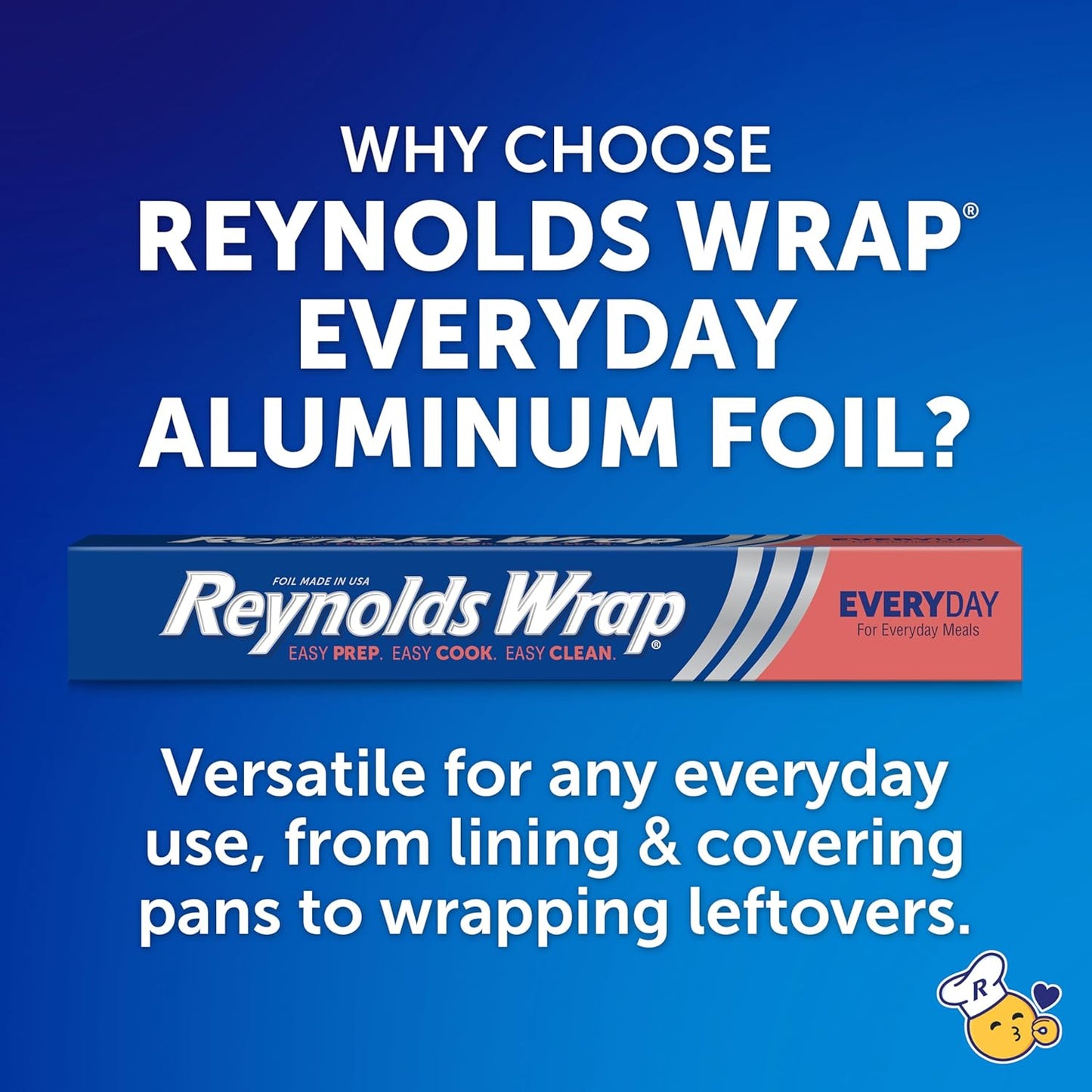 Reynolds Wrap Aluminum Foil Roll – Heavy-Duty Grilling Companion for Backyard BBQs and Tailgates