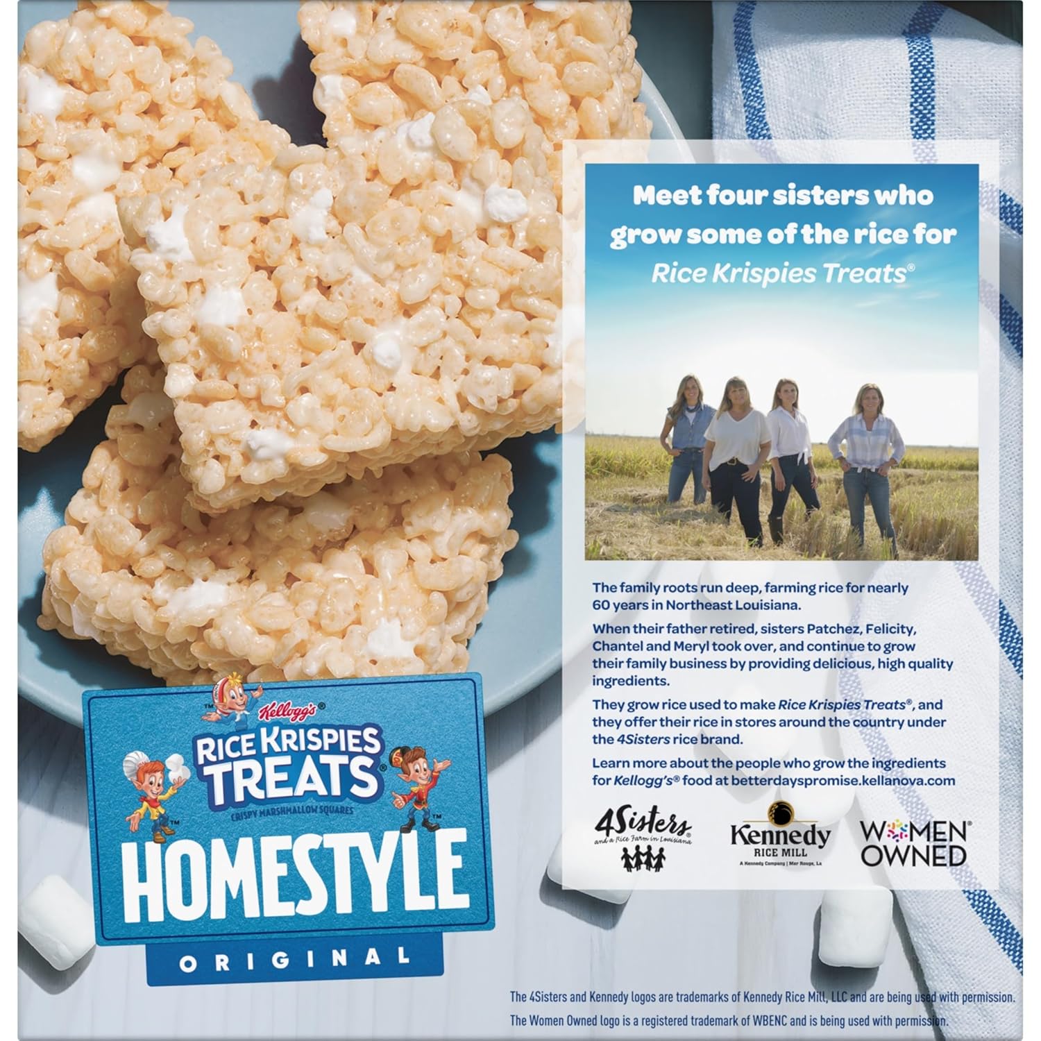 Rice Krispies Treats Homestyle Marshmallow Snack Bars Lunchbox Treats for School-Age Kids, Individually Wrapped