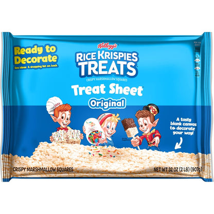 Rice Krispies Treats Pre-Made Sheet – Time-Saving Dessert Base for Busy Home Bakers, 32oz