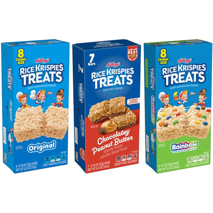 Rice Krispies Treats Variety Pack Individually Wrapped Bars for Kids School Lunchboxes and Classroom Parties