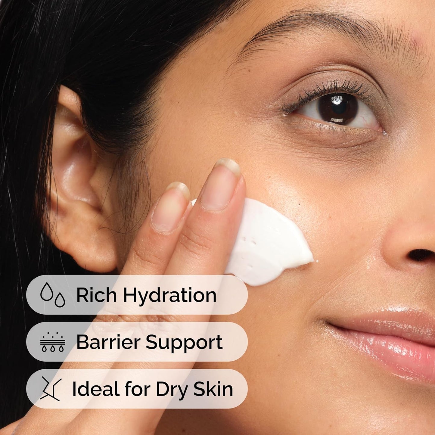 rich cream formulation with nearly 4x the emollients of the ha variant
