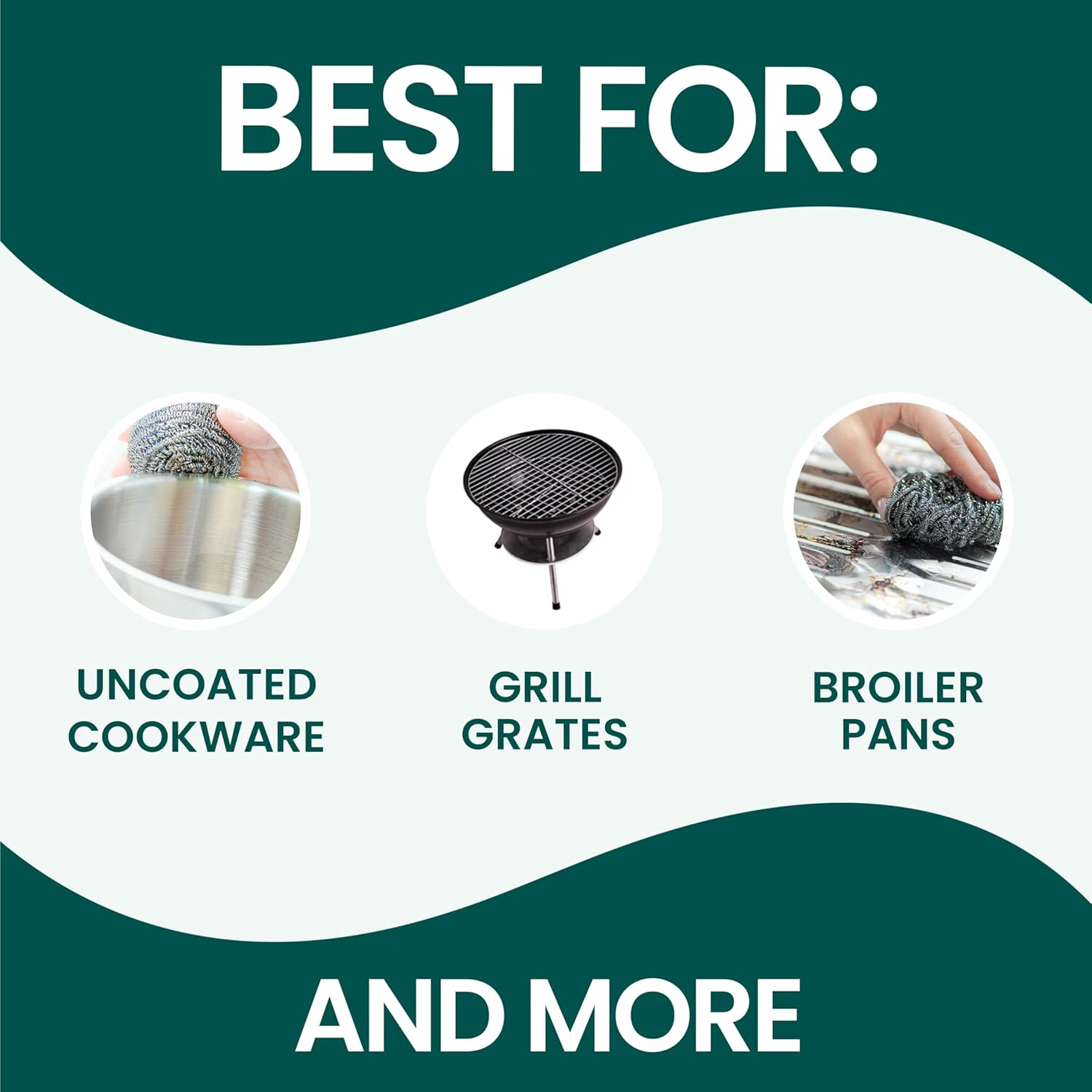 rinses clean to avoid trapping food residue