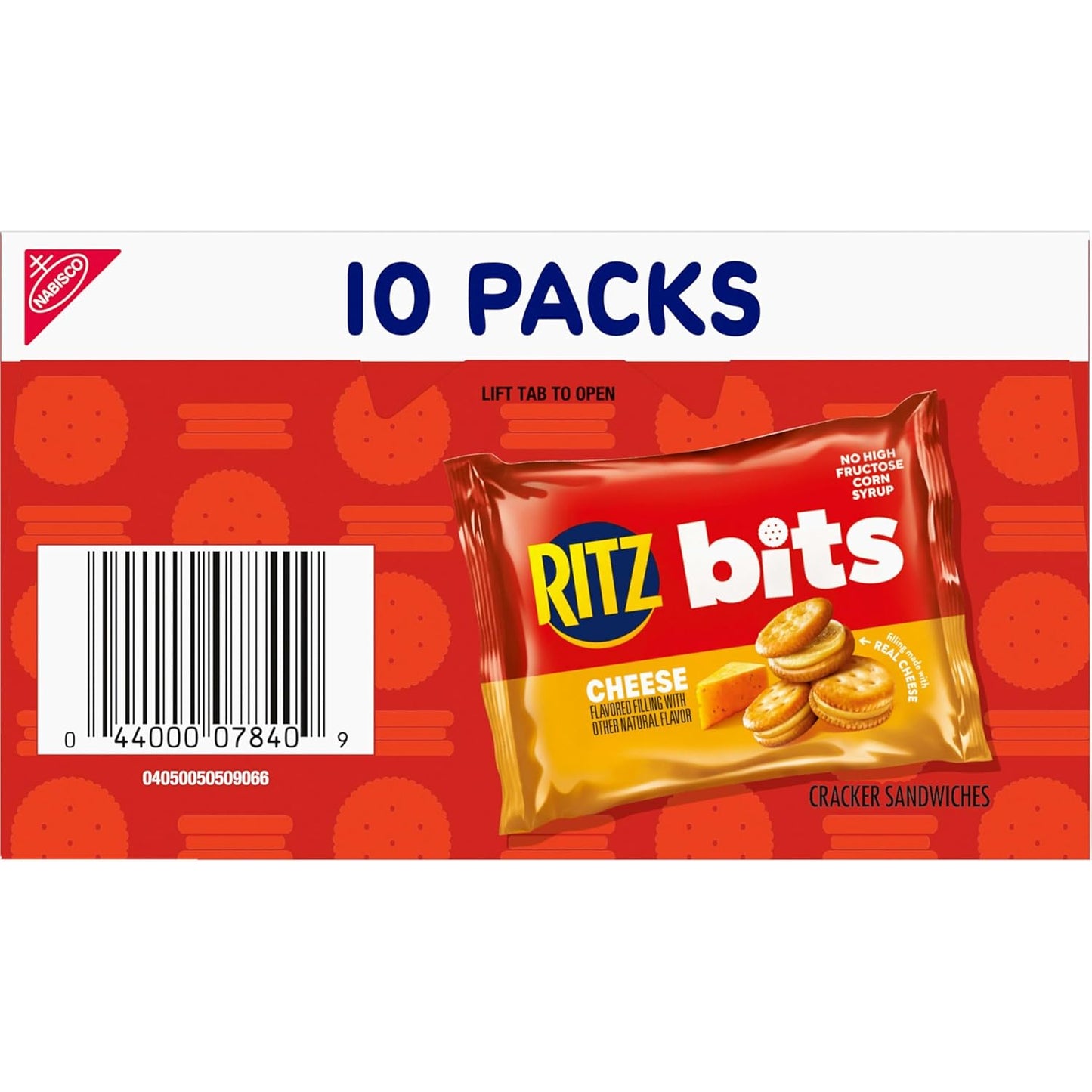 RITZ Bits Cheese Sandwich Crackers – Office Desk Drawer Snack, 40 Pre-Portioned 1-oz Packs