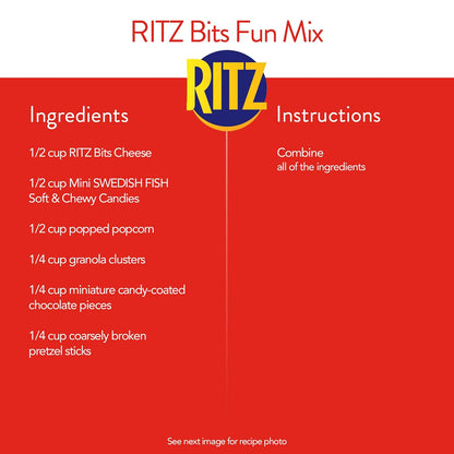 RITZ Bits Cheese Sandwich Crackers – School Lunchbox Snack for Kids, 40 Single-Serve Packs
