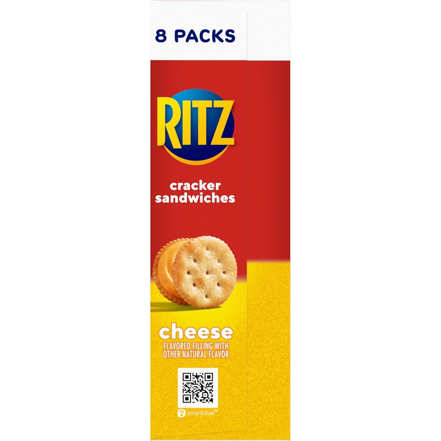 RITZ Cheese Sandwich Crackers – Portable Snack Pack for Hiking and Camping Trips, 48 Single-Serve Pouches