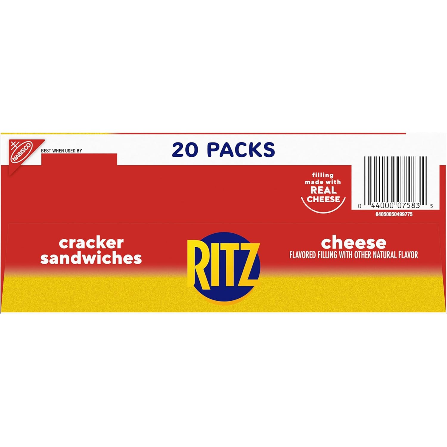 RITZ Cheese Sandwich Crackers, Savory Care Package Snack for Gifting to Teachers, Neighbors, and College Students