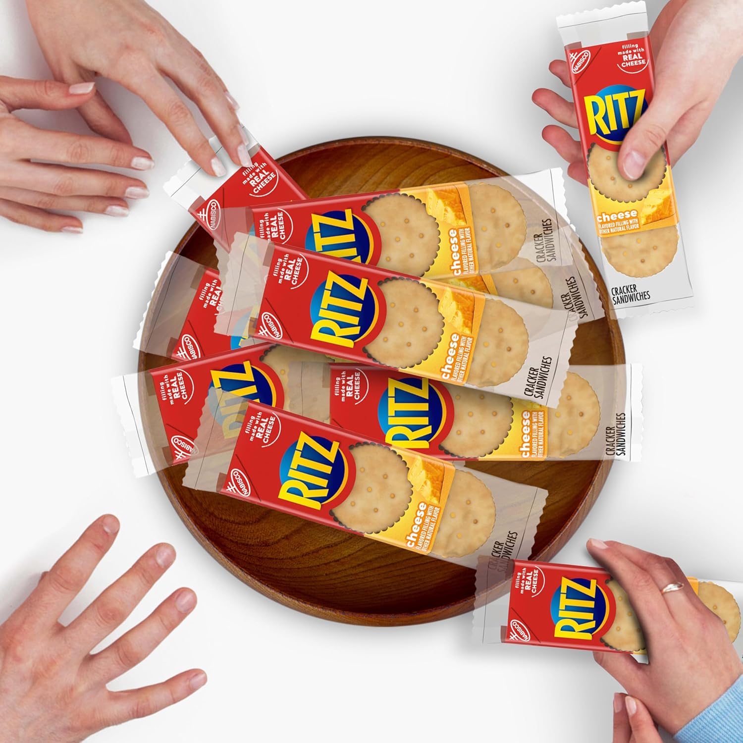 RITZ Cheese Sandwich Crackers, Savory Care Package Snack for Gifting to Teachers, Neighbors, and College Students