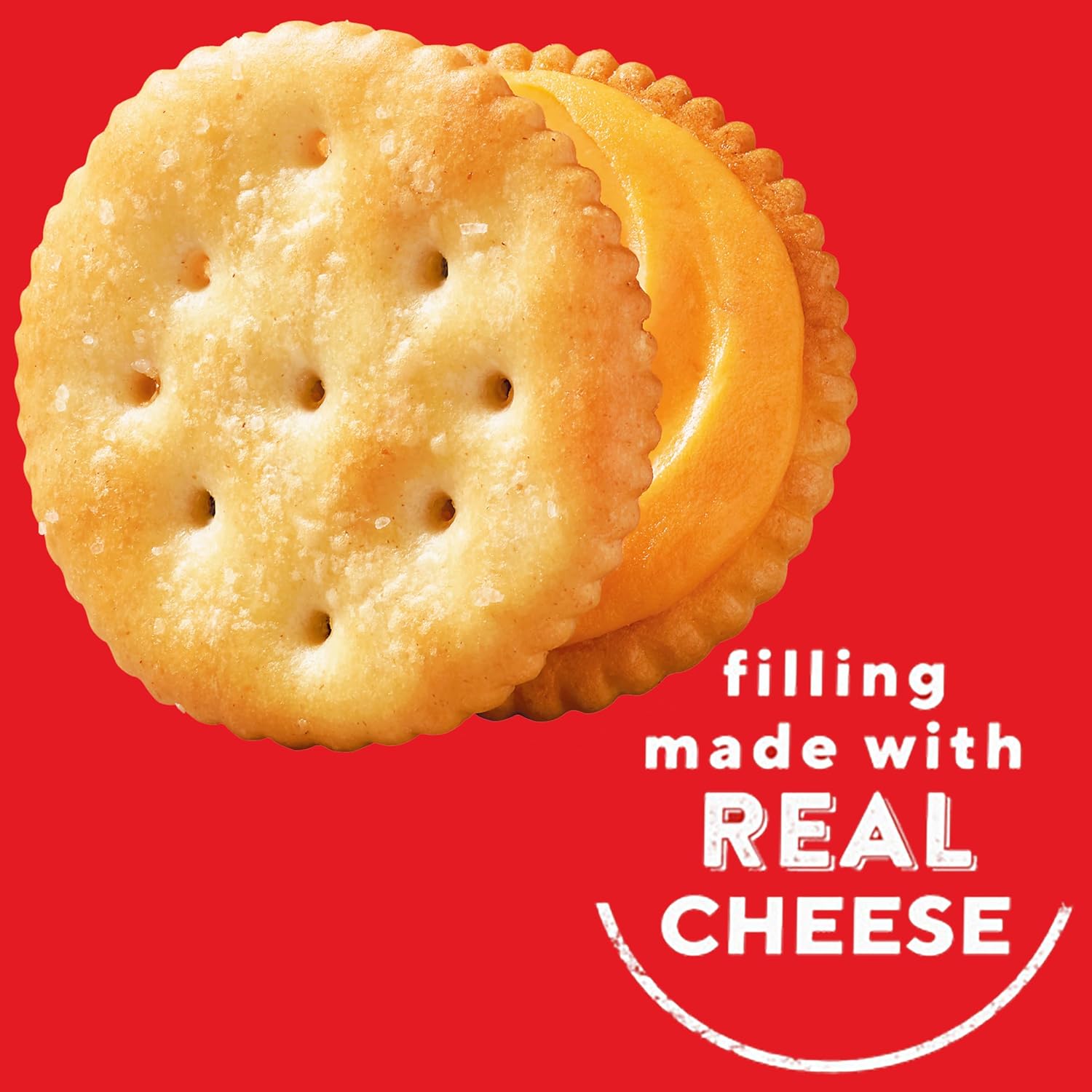 RITZ Cheese Sandwich Crackers – School Lunchbox Snack Pack for Kids, 48 Single-Serve Pouches
