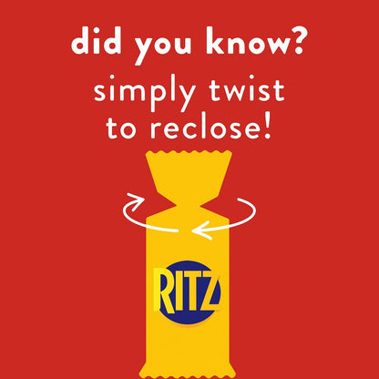 RITZ Original Crackers – Lunchbox Snack for Kids' School Meals, Individually Wrapped Sleeves