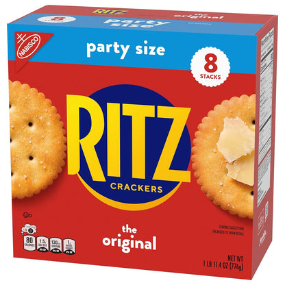 RITZ Original Crackers – Lunchbox Snack for Kids' School Meals, Individually Wrapped Sleeves