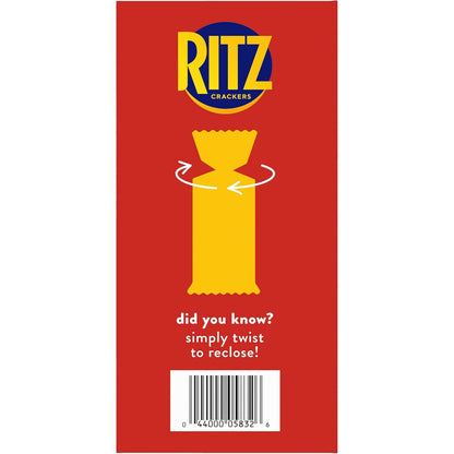 RITZ Original Crackers – Picnic Snack for Outdoor Dining, 8 Individually Wrapped Sleeves