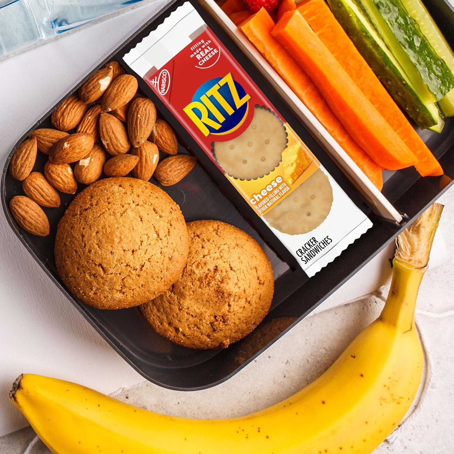 RITZ Peanut Butter and Cheese Sandwich Crackers Variety Pack – Office Desk Drawer Snack for Workdays