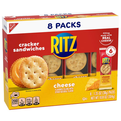 RITZ Peanut Butter and Cheese Sandwich Crackers Variety Pack – Office Desk Drawer Snack for Workdays