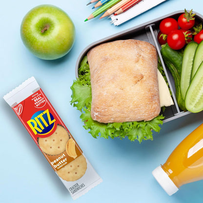 RITZ Peanut Butter Sandwich Crackers – Kids' Lunch Box Snack Packs for School and After-School Care