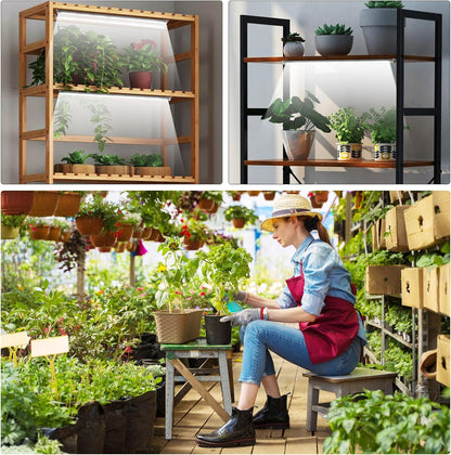 Roleadro 2-Bar 6000K Plant Grow Strip – Cubicle & Study Nook Lighting for Year-Round Desk Greenery