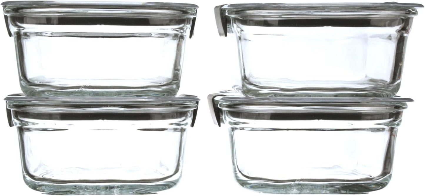 Rubbermaid Brilliance Glass Containers – Clean Eating Made Simple, Stain-Resistant Lids
