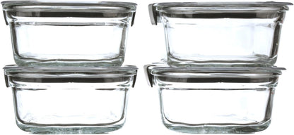 Rubbermaid Brilliance Glass Containers – Clean Eating Made Simple, Stain-Resistant Lids