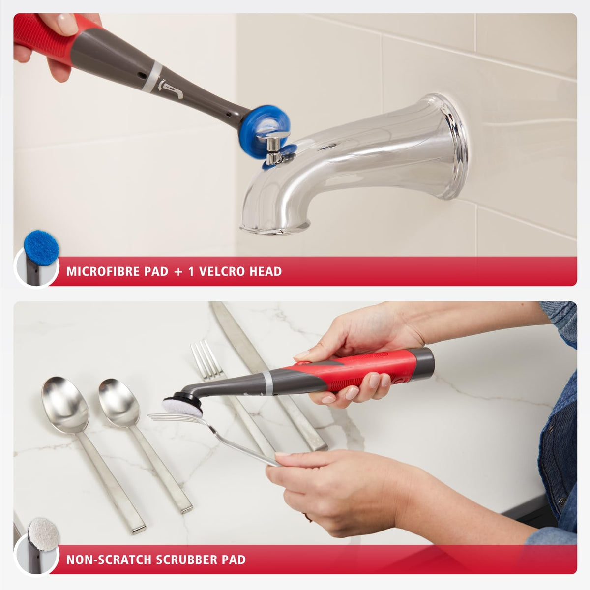 Rubbermaid Reveal Power Scrubber Housewarming Present, Ready to Gift Cleaning Solution for Couples